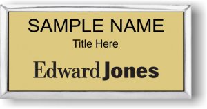 (image for) Edward Jones Executive Silver Frame with Gold Insert Badge