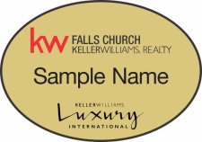 (image for) Keller Williams Falls Church & Luxury International Gold Oval Badge