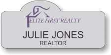 (image for) Elite First Realty Silver Shaped Badge