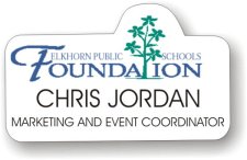 (image for) Elkhorn Public Schools Foundation White Shaped Badge