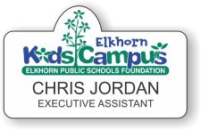 (image for) Elkhorn Public Schools Kids Campus White Shaped Badge