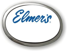 (image for) Elmer's White Silver Framed Logo Only Badge