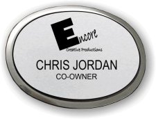 (image for) Encore Creative Productions Silver Oval Executive Badge