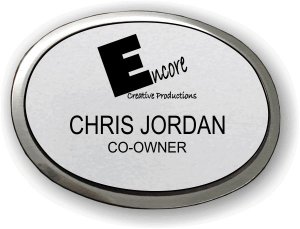 (image for) Encore Creative Productions Silver Oval Executive Badge