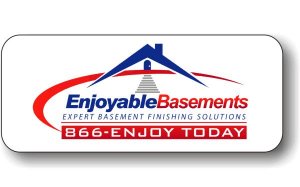 (image for) Enjoyable Basements White Logo Only Badge