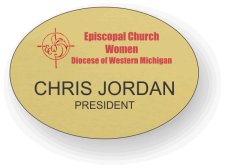 (image for) Episcopal Church Women Gold Oval Shaped