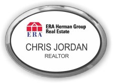 (image for) ERA Herman Group Real Estate Oval Executive White Silver badge