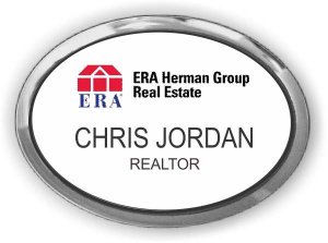 (image for) ERA Herman Group Real Estate Oval Executive White Silver badge