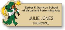 (image for) Esther F. Garrison School of Visual and Performing Arts Gold Shaped Badge