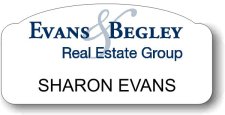 (image for) Evans and Begley Real Estate Group White Shaped Badge