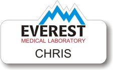 (image for) Everest Medical Laboratory Shaped White Badge