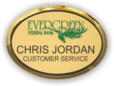 (image for) Evergreen Federal Bank Oval Executive Gold Badge