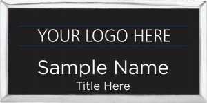 (image for) Custom Logo Silver Executive Black Badge