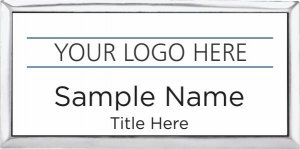 (image for) Custom Logo Silver Executive White Badge