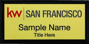 (image for) Keller Williams San Francisco Black Executive Badge Gold Insert