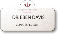 (image for) Executive Express Chiropractic Shaped Silver Badge