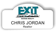 (image for) Exit Realty White Shaped Badge