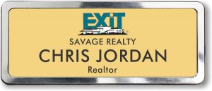 (image for) Exit Realty Gold Prestige Badge with Polished Silver Frame