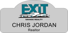 (image for) Exit Realty Silver Shaped Badge