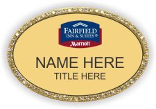 (image for) Fairfield Inn & Suites Oval Gold Bling Badge