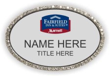 (image for) Fairfield Inn & Suites Oval Silver Bling Badge