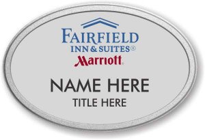 (image for) Fairfield Inn Oval Silver Prestige Badge with Pebbled Silver Frame