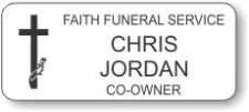 (image for) Faith Funeral Service White Badge