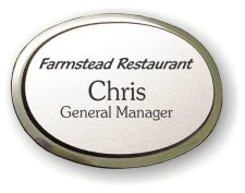(image for) Farmstead Restaurant Executive Oval Silver Badge