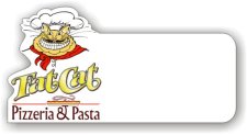 (image for) Fat Cat Pizzeria and Pasta Logo Only Shaped Badge