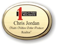 (image for) Fidelity First Real Estate Executive Oval Gold Badge
