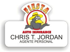 (image for) Fiesta Auto Insurance White Shaped Badge