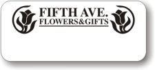 (image for) Fifth Ave. Flowers and Gifts Logo Only White Badge