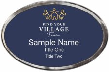 (image for) Find Your Village Team Oval Prestige Polished Badge