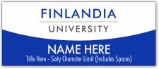 (image for) Finlandia University White/Blue Square Corner Badge
