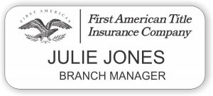 (image for) First American Title Insurance Co. White Badge