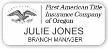 (image for) First American Title Insurance Company of your location White Badge