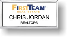 (image for) First Team Real Estate White Executive Badge with Silver Frame