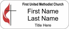 (image for) First United Methodist Church White Badge