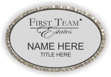 (image for) First Team Estates Bling Oval Silver Badge