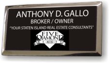 (image for) Five Diamond Realty Executive Black With Silver Frame Badge