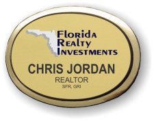 (image for) Florida Realty Investments Gold Executive Oval Badge