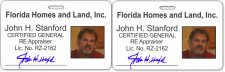 (image for) Florida Homes and Land, Inc. Photo ID Horizontal Badge - Double Sided