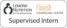 (image for) Lemond Nutrition - Flourish Counseling Center White Standard Badge