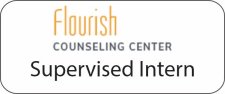 (image for) Flourish Counseling Center White Standard Badge