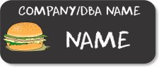 (image for) #FS6 Foodservice Full Color Black Name Badge