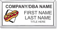 (image for) #FS5 Foodservice Executive White Silver Name Badge