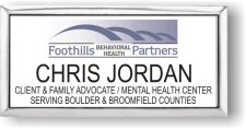 (image for) Foothills Behavioral Health Partners White Executive Badge With Silver Frame