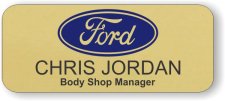 (image for) Ford Dealerships Gold Badge (Blue Logo on top)