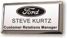 (image for) Ford Dealerships Executive Silver Badge (Logo on top)
