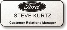 (image for) Ford Dealerships Silver Badge (Logo on top)